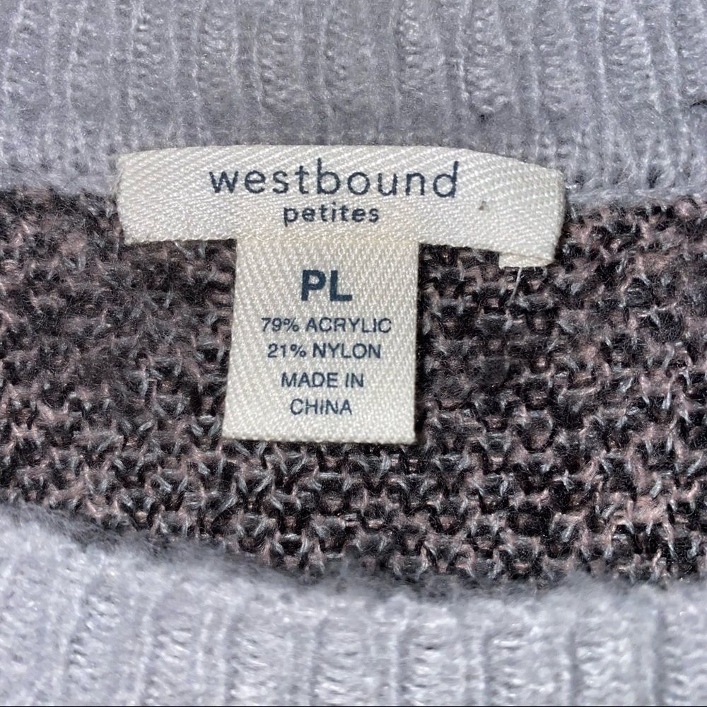 πWestbound Plaid Blk, Pink & Gray Sweater PL NWOT - Picture 7 of 7